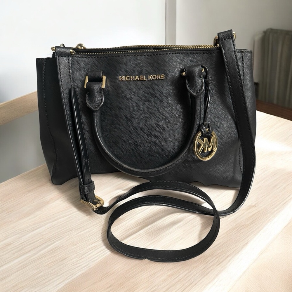 Michael Kors Saffiano Leather Top Handle Bag w/ Crossbody strap